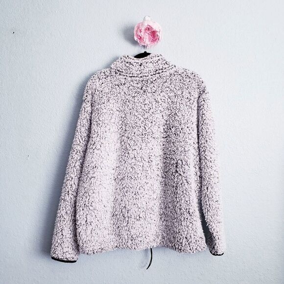 Victoria's Secret Pink Cozy Sherpa Quarter Zip Jacket - Picture 8 of 8